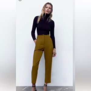Zara Mustard Yellow Women's Trousers